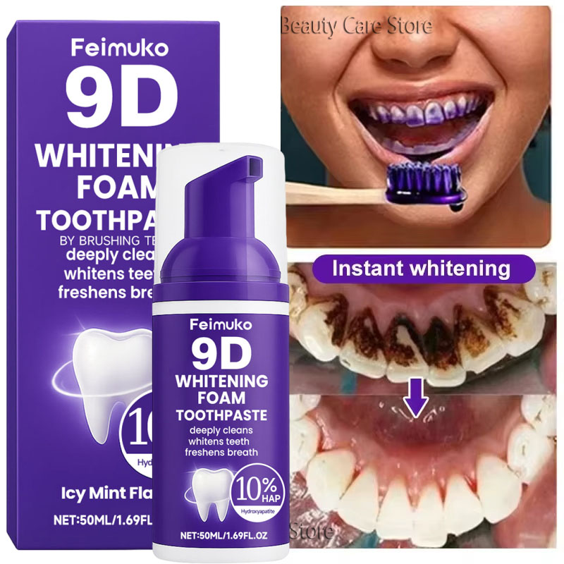 Teeth Whitening Best - 9D Purple Teeth Whitening Toothpaste Mousse