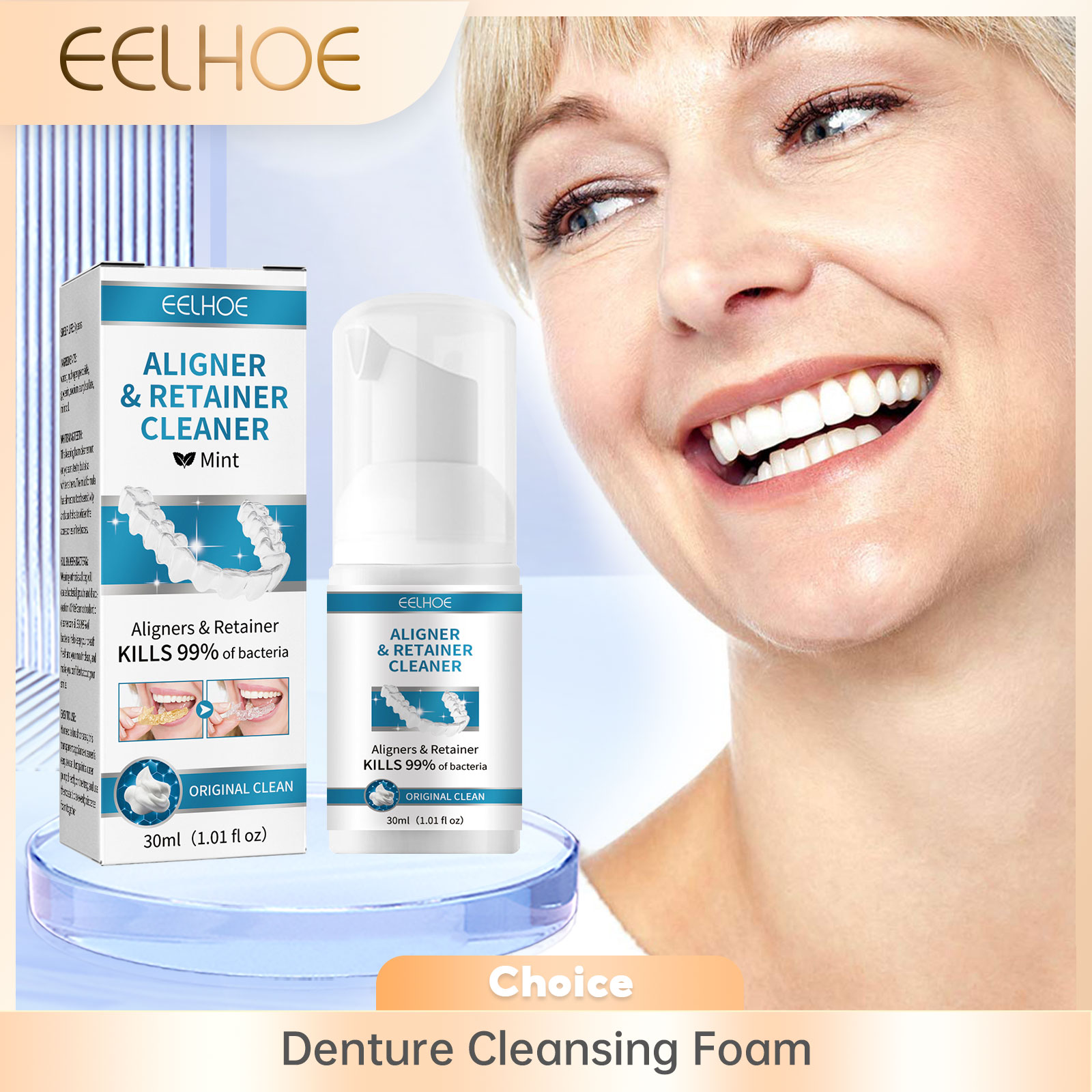 Teeth Whitening Best - Aligner Denture Cleaner Foam Deep Cleaning