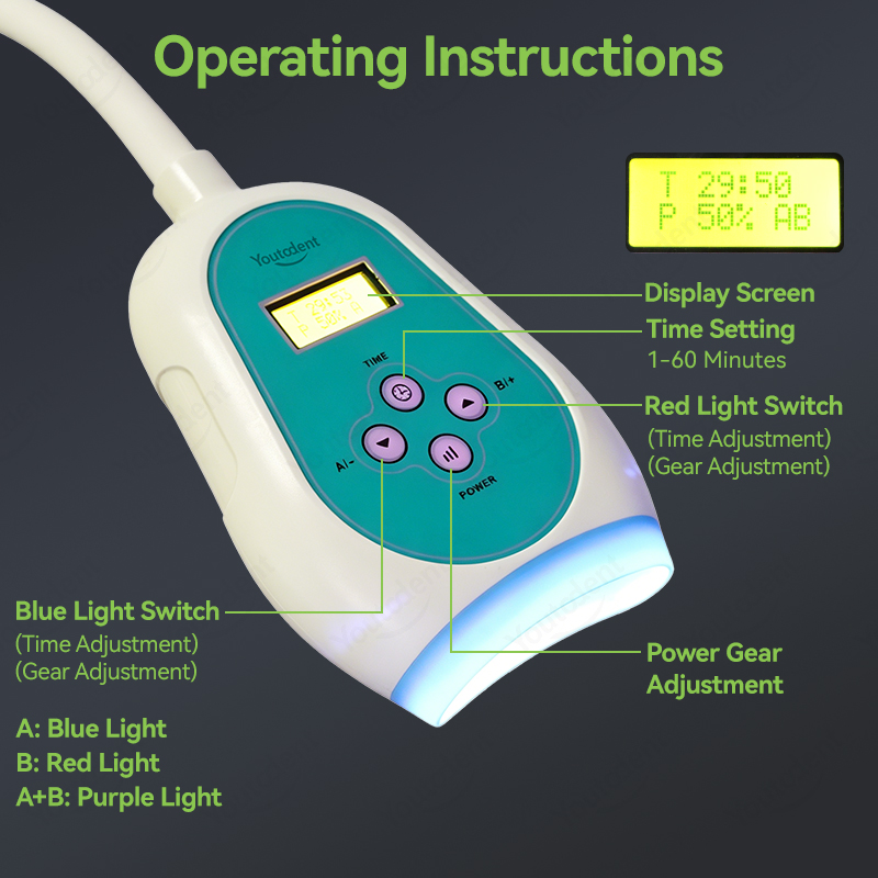 50W Dental Touch Screen 3 Colo - đánh giá và giá Teeth Whitening Dental