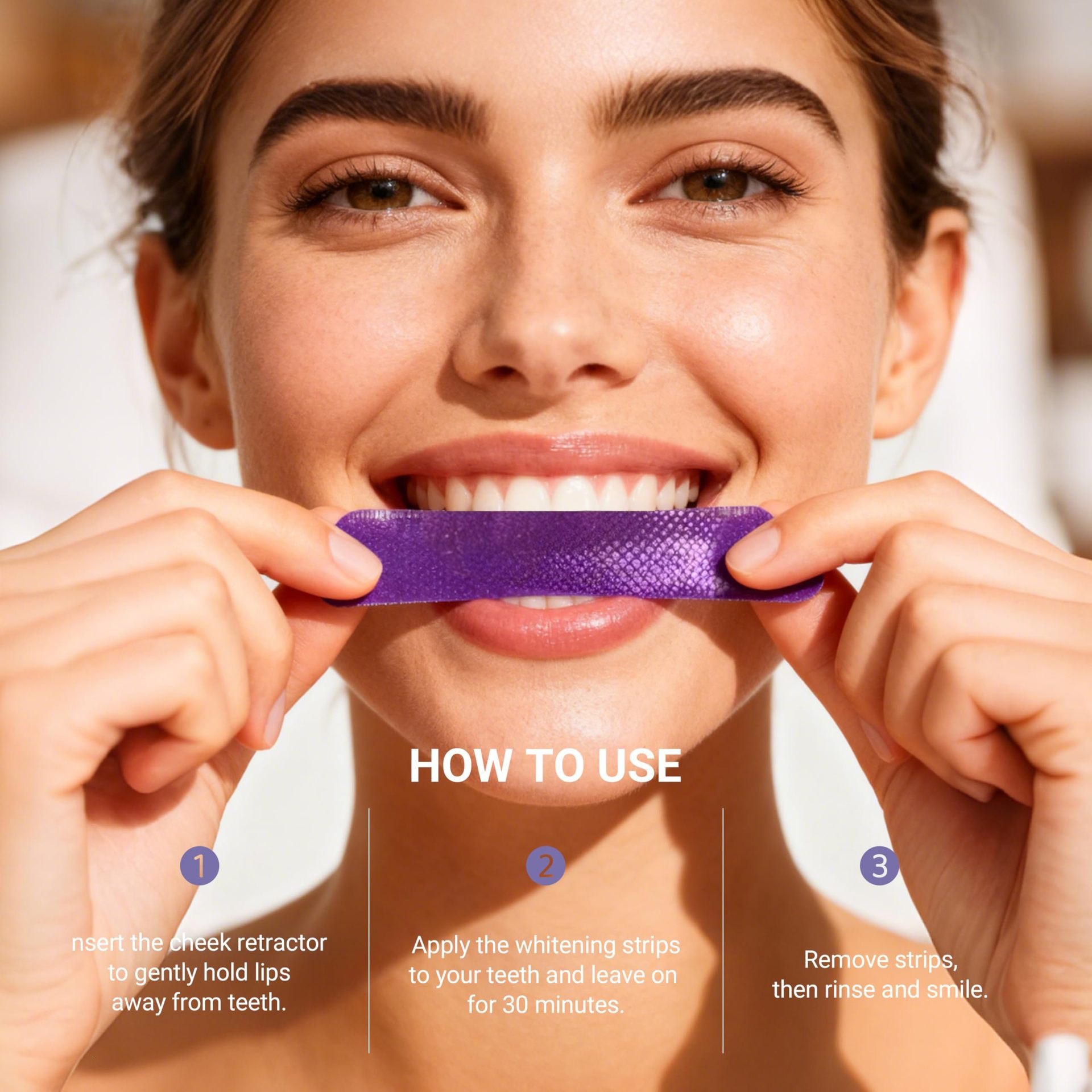 Purple Teeth Whitening Strips  - đánh giá và giá Teeth Whitening Effective