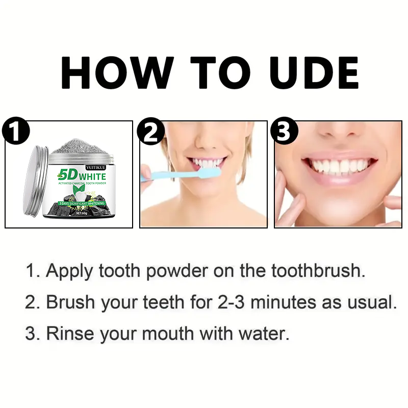 YUlTlKUE 5D White Activated ch - đánh giá và giá Whitening Powder Activated