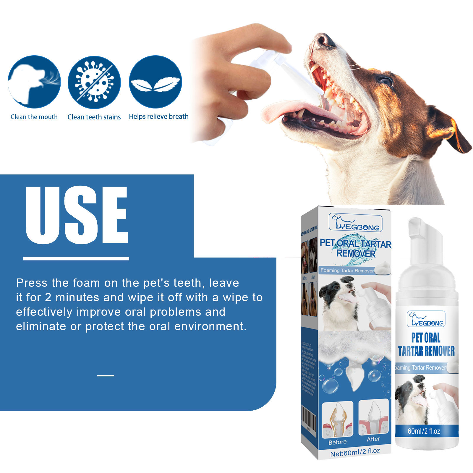 Yegbong Pet Tartar Remover Cle - đánh giá và giá Teeth Whitening Foam