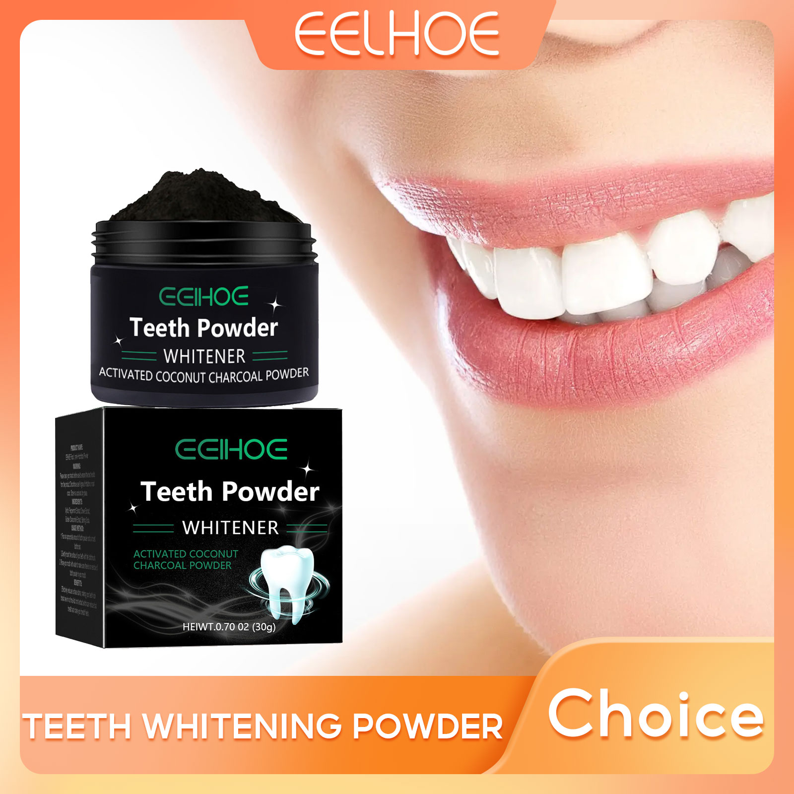 EELHOE Charcoal Powder for Tee - đánh giá và giá Whitening Powder Activated