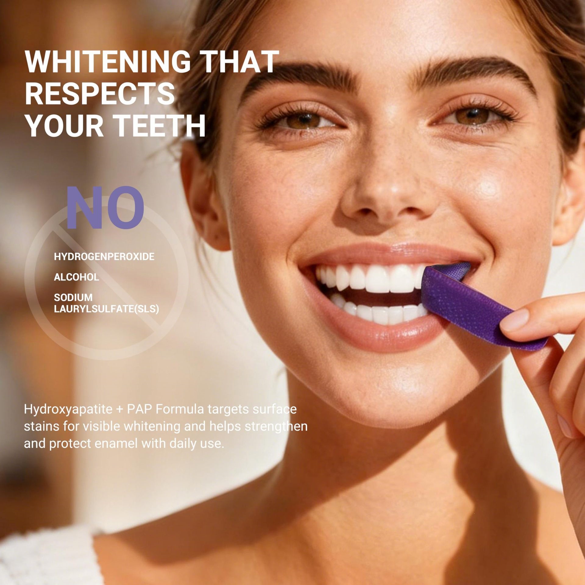 Purple Teeth Whitening Strips  - đánh giá và giá Teeth Whitening Effective