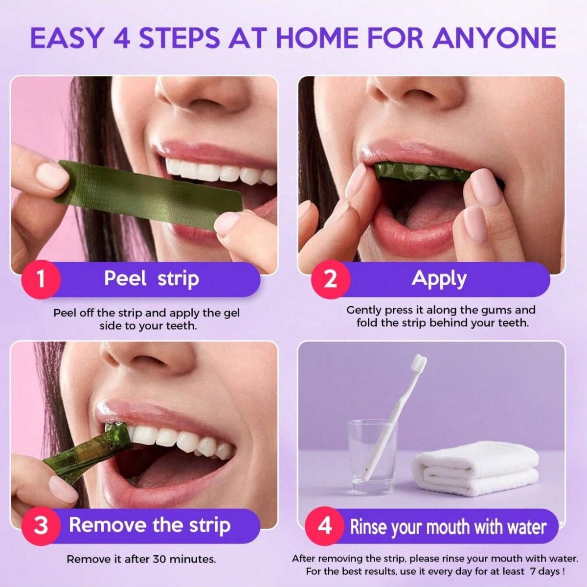 Deluxe Whitening Teeth Sticker - đánh giá và giá Teeth Whitening Foam