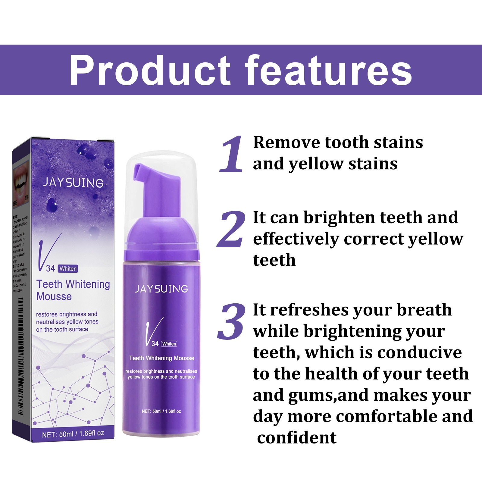 V34 Mousse Teeth Cleaning Toot - đánh giá và giá Teeth Whitening Effective